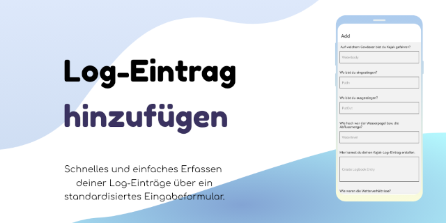 Klog - MyLogBook - Kanu Logeintrag dem elektronischen Fahrtenbuch hinzufügen