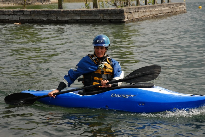 Canadierschlag - Steuerschlag hinten - Paddelblatt aus dem Wasser nehmen