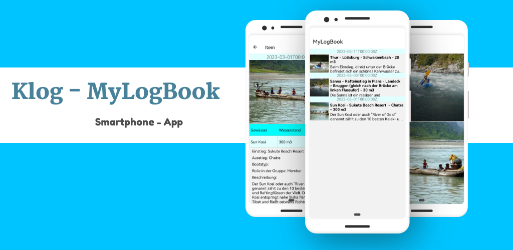 Klog - MyLogBook - canoe trip log - smartphone app